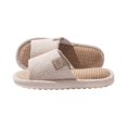 thumbnail image 4 of XFeng Men Linen Fabric Open‑Toe House Slippers Indoor Home Slides, 4 of 4