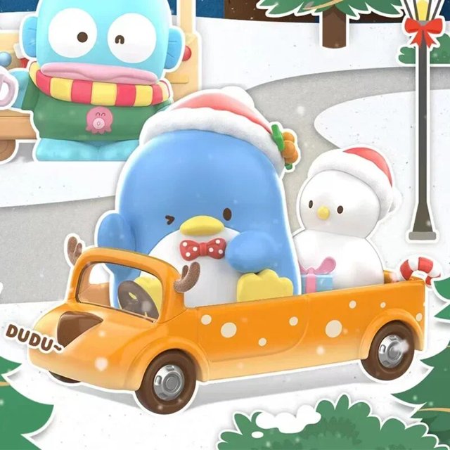 Caja ciega Kawaii Sanrio Original de la serie Christmas Market, Kuromi, Hello Kitty, Melody Cinnamoroll Purin Pochacco, regalos de Navidad para chica
