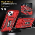 thumbnail image 6 of Bemz Hybrid Armor Case for iPhone 14 (Rugged Protector with Camera Protection Cover and Rotating Ring Stand) - Red, 6 of 8
