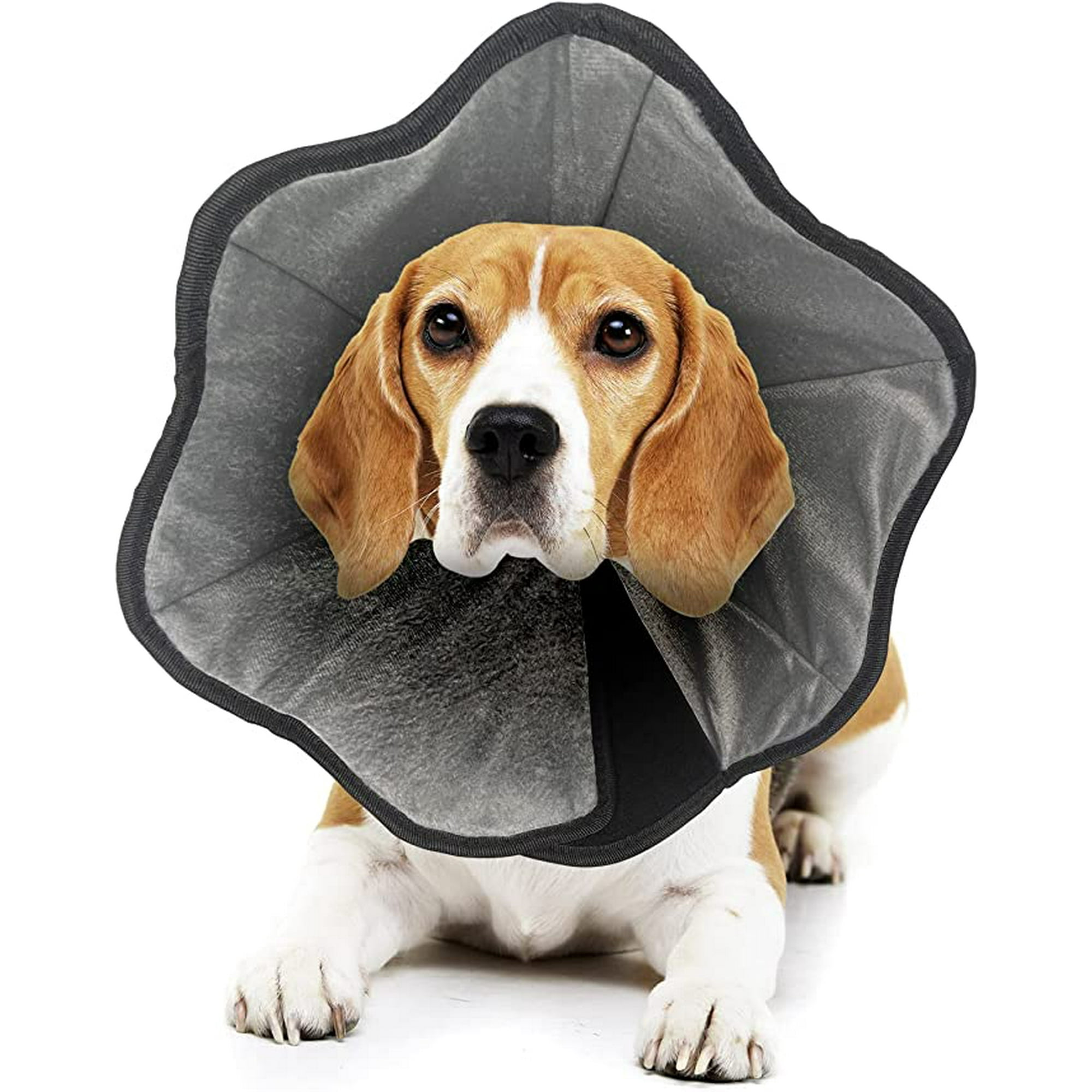 Hongchun Dog Cone Collar for After Surgery Soft Pet Recovery Collar for Dogs Cats Comfort Cone Collar Protective Collar for Large Medium Small Dogs with Interior Made of Comfortable Plush Material