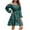 Army Green, variant on Drses Women's Casual Dresses Women Fashion Solid Long Sleeves No Collar Puff Sleeves Mid-Rise One Shoulder Dress Summer Dresses for Women 2024