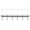 thumbnail image 2 of Perchero de pared de acero inoxidable de 2 piezas con 6 ganchos para ropa, toallas y sombreros. Incluye 6 ganchos (1 negro y 1 blanco)., 2 of 14
