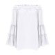 thumbnail image 3 of HongQid Womens Off The Shoulder Long Bell Sleeve Tops Flared Casual Loose Blouse, 3 of 6