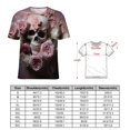 thumbnail image 2 of Skull T-Shirt O Neck Retro Print Big Size T-Shirts Short Sleeve Tees Womens Pretty Design, 2 of 5