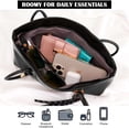 thumbnail image 6 of Spencer Women Lady Large Tote Bag Handbags PU Leather Hobo Shoulder Bags Top Handle Satchel Purse, Black, 6 of 9