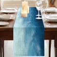 thumbnail image 3 of Table Runners 72 Inches Long Dress Scarves, Blue Ombre Farmhouse Kitchen Table Runner, Coffee Tablerunners, Coastal Beach Modern Abstract Art 18x72 Inch, 3 of 9