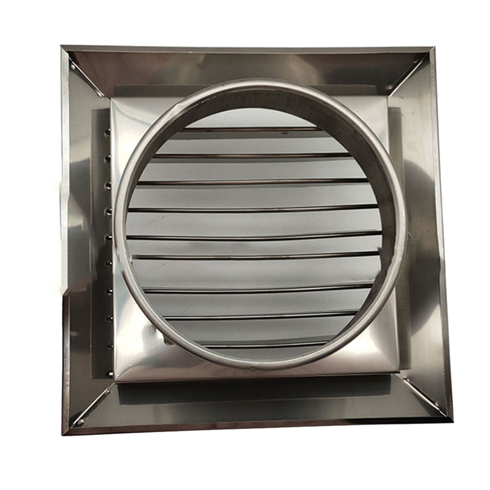 100/150Mm Stainless Steel Movable Square Vents External Wall Rain Cap