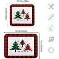 thumbnail image 3 of SKYSONIC Christmas Tree Dish Drying Mat Absorbent Reversible Microfiber Drying Mat Happy New Year Buffalo Check Plaid Machine Washable Dish Drying Pad for Kitchen Counter Large 16x18 inch, 3 of 6