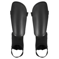 Soccer Shin Guards, Soccer Shin Pads EVA Cushion with Ankle Protection Youth Adults XL Size Black