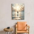 thumbnail image 4 of Hieng Jesus Walking on Water Christian Canvas Wall Art, Religious Jesus Painting, Biblical Minimalist Pictures Posters Wall Decor for Church Office Bedroom Living Room, Modern Artwork Gift,, 4 of 6