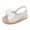 White, variant on BUWTTER Kids Sandals Girls Summer Shoes Outdoor First Walk Shoes Shoes Summer with Flower Bowknot Black Sandals