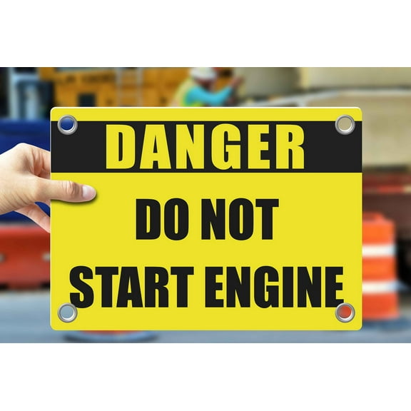 DO NOT START ENGINE | Warning Notice Caution Danger 3mm PVC Sign