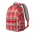 thumbnail image 2 of Pink Strawberry Plants Fruit Backpack for School,Cute School Bag,Schoolbag with Adjustable Shoulder Straps & Padded Back,15.3"x11"x7.1"., 2 of 6