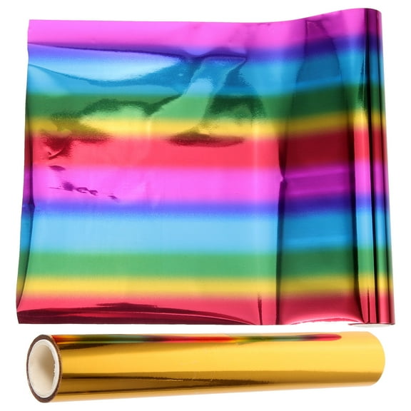 SOPOTUTU Heat Activated Foil Transfer Paper Rolls for Crafts, 2 Metallic Foil Sheets for Heat Press Machines