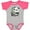 Heather and Hot Pink, variant on Inktastic My Great Uncle Loves Me Cute Panda Boys or Girls Baby Bodysuit