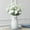 White#3, variant on Artificial Silk Eustoma Flowers - Realistic White Pink Green Hydrangea Arrangement | Home Decor Wedding Centerpiece | 27.5" Tall Faux Floral for Living Room Vase