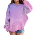 thumbnail image 6 of Mercatoo Girls Trendy Tie Dye Hoodies Teens Oversized 𝐇ooded Sweatshirts Cute Rainbow Long Sleeve Fall Winter School Hoodie, 6 of 7