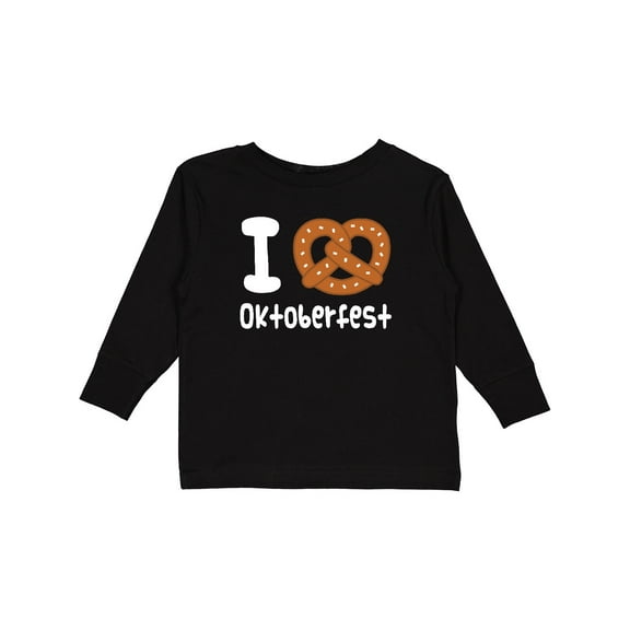 Inktastic Oktoberfest Pretzel Fun Holiday Boys or Girls Long Sleeve Toddler T-Shirt