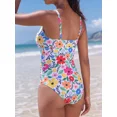 thumbnail image 5 of Charmo Scalloped One-Piece Tummy Control Swimsuits for Women Button-Down Bathing Suit, 5 of 6