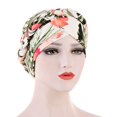 thumbnail image 2 of Fashionable Turban Multicolor European Pattern Single Layer Head Wrap Hair Bonnet Muslim Style Hair Assecories for Women, 2 of 6