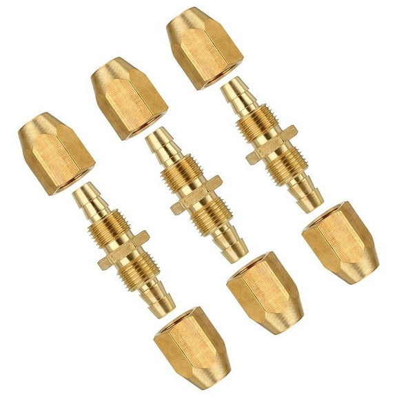 3 Pack Air Hose Repair Kit 3/8-Inch Air Hose Splicer Solid Brass Reusable Hose Splicer Repair Kit