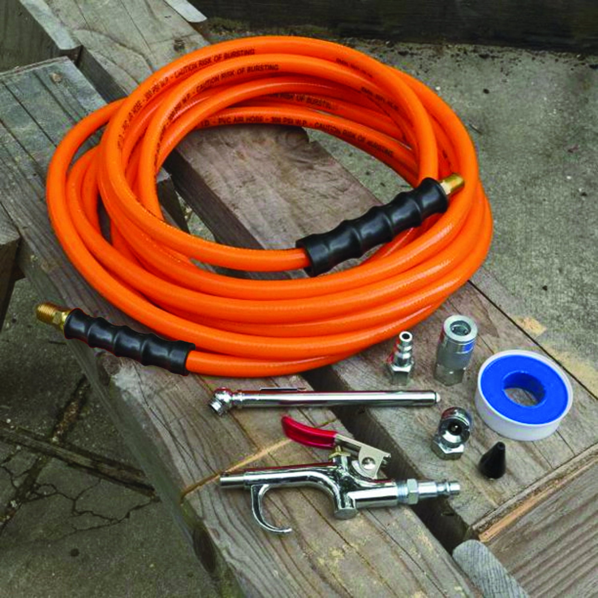 Ironton PVC Air Hose Kit, 3/8in. x 25ft., 300 PSI