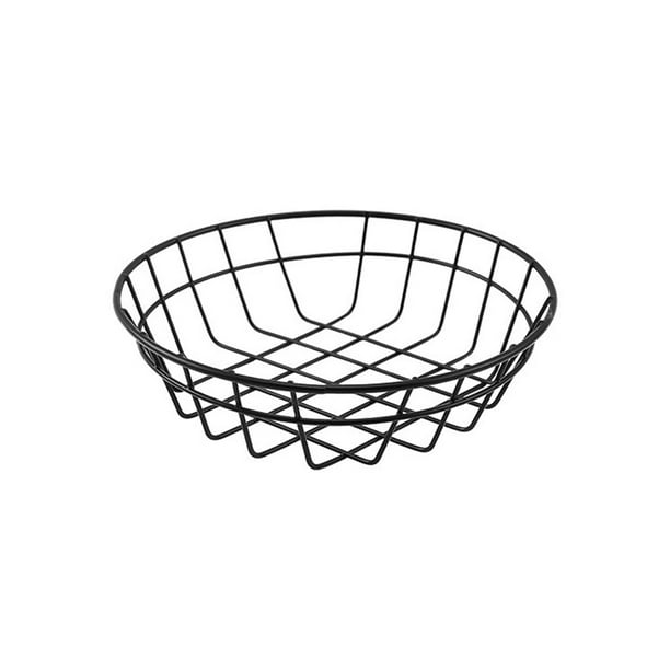 Wosthever Cesta de almacenamiento para freír, contenedor antiadherente de acero inoxidable, bandeja redonda, filtro de aceite de malla, Cocina y Comedor Pequeña