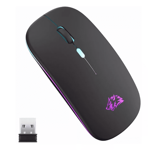 Ratón Silencioso De Oficina BLOOSOM Inalámbrico Recargable 2.4g Negro