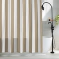 thumbnail image 2 of Beige Striped Waterproof Shower Curtain, Stall 36"x78" Washable Polyester Fabric Shower Curtains for Bathroom, Modern Farmhouse Beige White Stripes Decorative Bathtub Curtain Sets with Hooks, 2 of 9