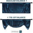 thumbnail image 3 of DriftAway Velvet Tie Up Valance for Kitchen 20 Inches Long Rod Pocket Room Darkening Tie up Shade Adjustable Short Curtain for Small Window Bathroom Living Room Bedroom 1 Panel Peacock Blue, 3 of 7