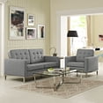 thumbnail image 6 of Loft Living Room Set Upholstered Fabric Set of 2, Light Gray Size:31"Lx31"Wx32"H, 6 of 6