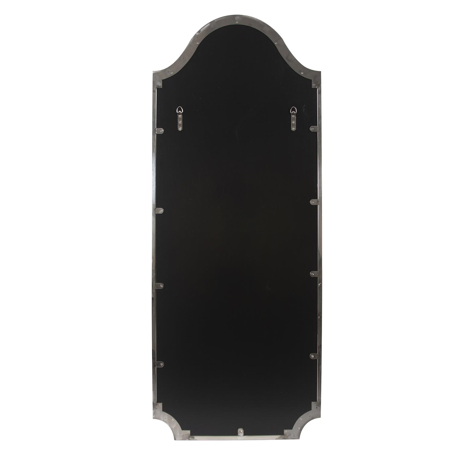 Tyler Dillon Stainless Steel Framed Hand Beveled Shield Mirror 24"W x 60"H