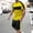 Yellow, variant on Bpmpbo Men's 2 Piece Outfits Short Sleeve Crew Neck Printing Summer Short Sleeve T Shirt Blouse and Drawstring Casual Track Shorts Pants Sportswear Suit Sets