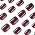 thumbnail image 3 of Uñas Postizas Dulyork Cuadradas Cortas Color Rojo Viento 24 Piezas, 3 of 6