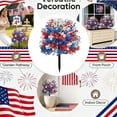 thumbnail image 4 of Bxaolu Artificial Topiary Tree with Ba*bys Breaths, Set of 2 Artificial 4th of July Flowers with Spike, Fake Silk Patriotic Flowers for Independence Day Home Decor Arrangement Table Centerpieces, 4 of 10