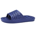 thumbnail image 2 of Shower Slippers Slides for Women Men Holes Quick Drying Bath Bathroom Pool Gym College Dorm Anti Skid Slip-On, 2 of 7