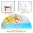 thumbnail image 6 of Kll 36" Christmas Tree Skirt Coconut Palm Tree On Beach Xmas Tree Skirts Mat For New Year Xmas Holiday Party Indoor Outdoor Home Decoration, 6 of 9