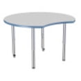thumbnail image 6 of ECR4Kids 48in Crescent Contour Thermo-Fused Adjustable Activity Table Grey/Powder Blue/Silver - Super Leg, 6 of 8