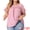Pink, variant on Women's Plus Tops with Swiss Dots Crew Neck Short Sleeve Casual Blouses 1X Dark Blue