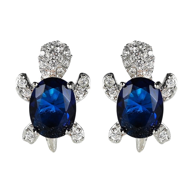 TIMIFIS Boucles d'Oreilles Tortue Boucles d'Oreilles en Zircon Boucles d'Oreilles pour Femme Boucles d'Oreilles Animal Pendentif Boucles d'Oreilles Tempérament Net Rouge Oreille - Été