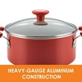 thumbnail image 6 of Rachael Ray 8 Piece Get Cooking! Stackable Nonstick Pots and Pans, Red, 6 of 10