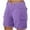 Purple, variant on Uaswgudfs Women's High Waisted Shorts - 3.5" Inseam Stretch Elastic Waist Summer Casual Comfort Fit