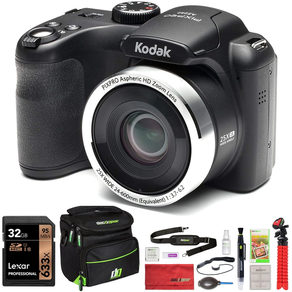 Kodak AZ252BK PIXPRO Astro Zoom 16MP Digital Camera 25x Optical Zoom 3 inch LCD Black Bundle