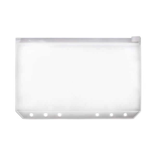 10 Pieces Zipper Pouch Container Convenient PVC Documents Pouches Document Holding Bag Storage Containers for Home Office School A6 Transparent