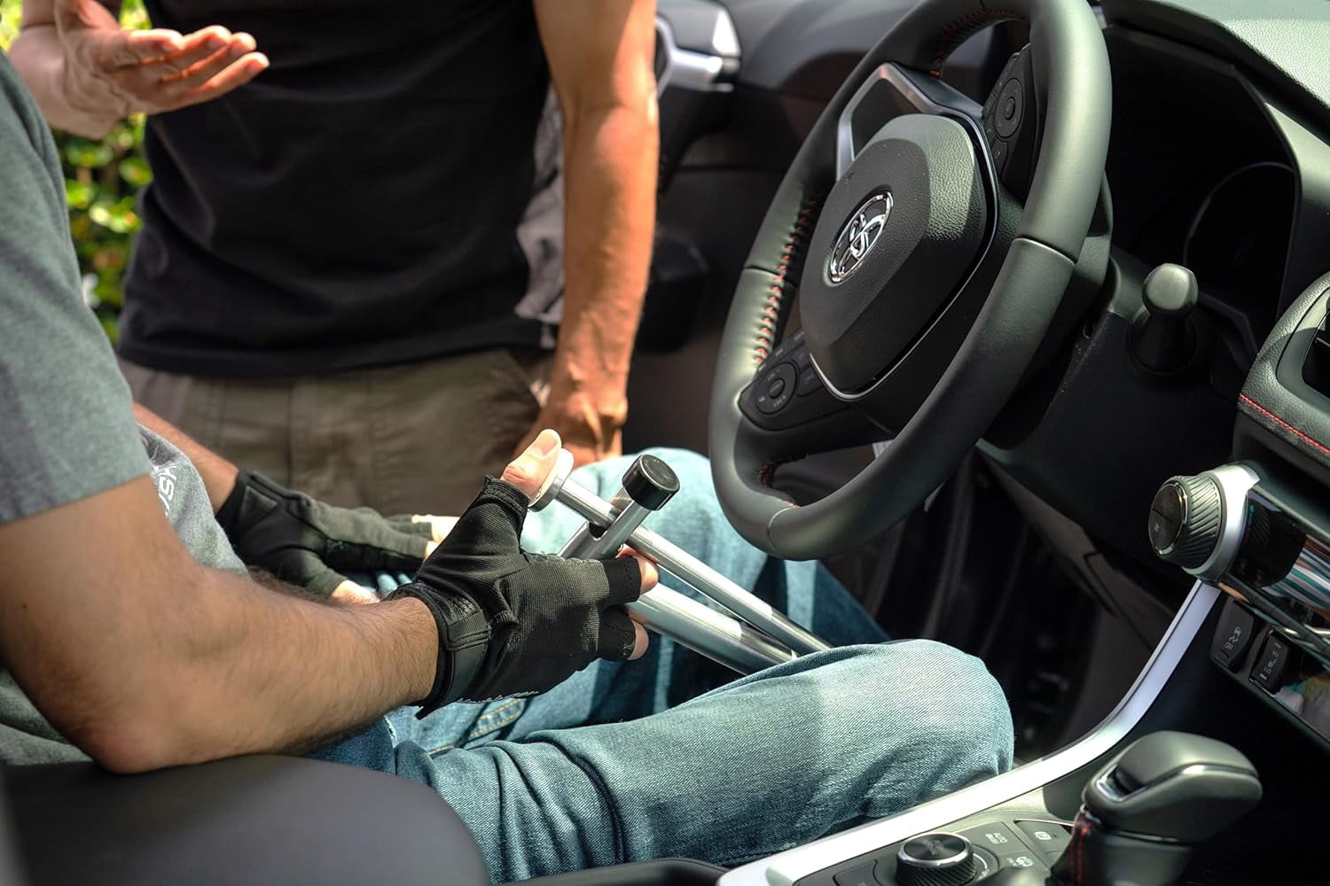 QuicStick Portable Car Hand Controls for Disabled Drivers, Handicap Driver Hand Control, Hand Controlled Car, Portable Hand Controls for Vehicles For Temporary or Permanent Disability