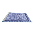 thumbnail image 2 of Ahgly Company Machine Washable Indoor Round Abstract Blue Modern Area Rugs, 6' Round, 2 of 4