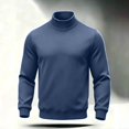 thumbnail image 5 of LWITHSZG Men's Mockneck Sweatshirt Soft Fleece Lined Pullover Sweatshirts Fall Winter Warm Long Sleeve Going&nbsp;Out Tops S, 5 of 9