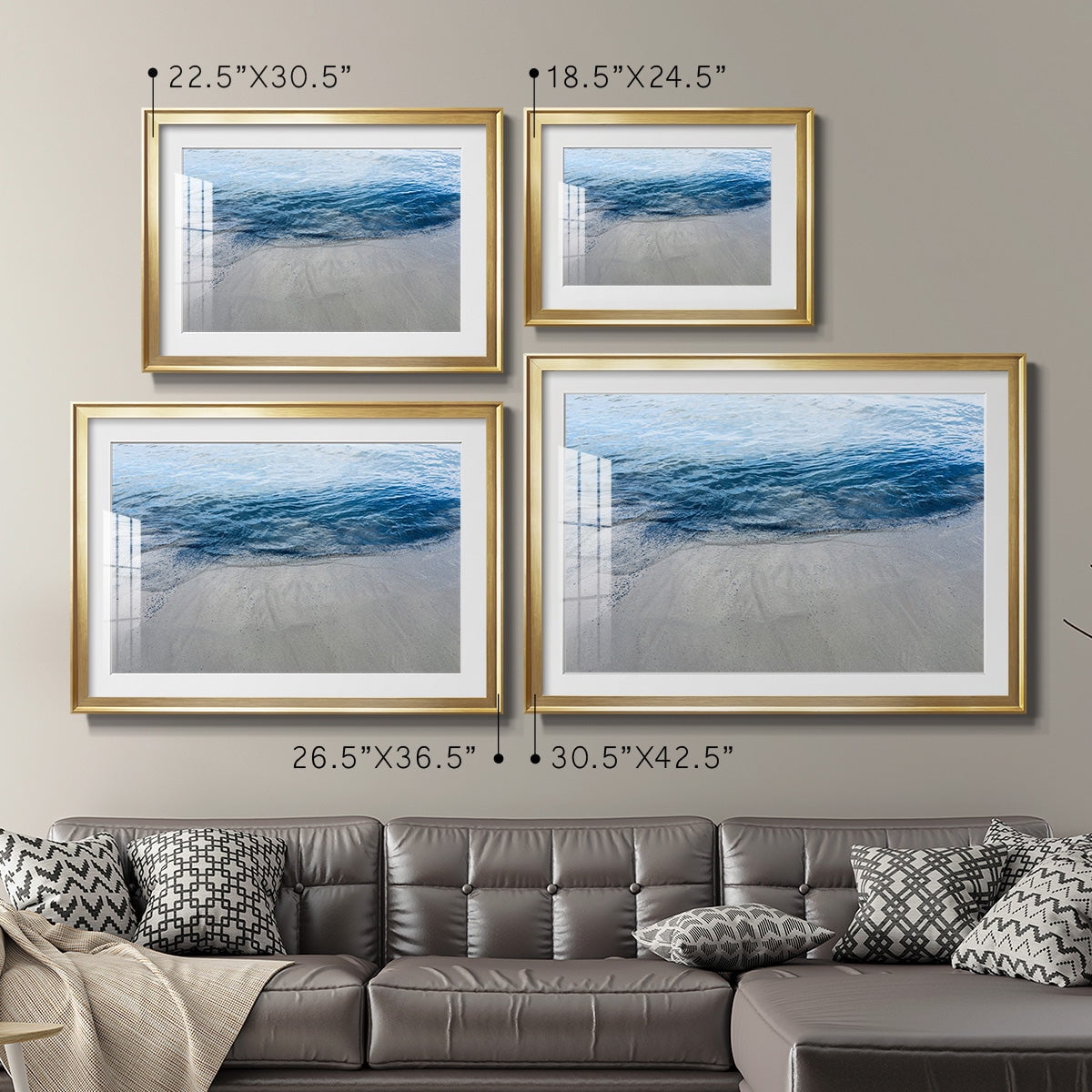 Aegean Blue Water Premium Framed Print - Ready to Hang