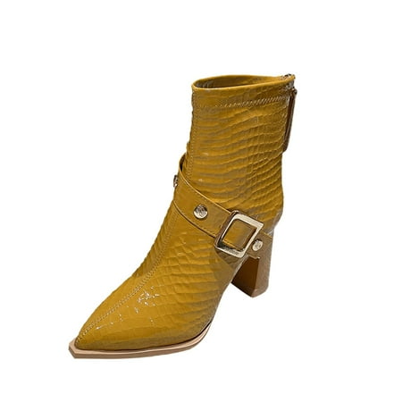 

ASEIDFNSA Women S Booties And Boots With Heel Comfortable Boots for Women Drop Women Boots Mid Heels Ladies Round Toe Booties Woman High Heel Ankle Shoes Boots for Ladies Heels Women