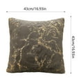 thumbnail image 3 of PEONAVET Velvet Decorative Throw Pillow Covers, 18×18 Soft Solid Square Cushion Case, Marble Pattern Pillow Case for Couch Sofa Bed Home Decoration（Gray）, 3 of 6